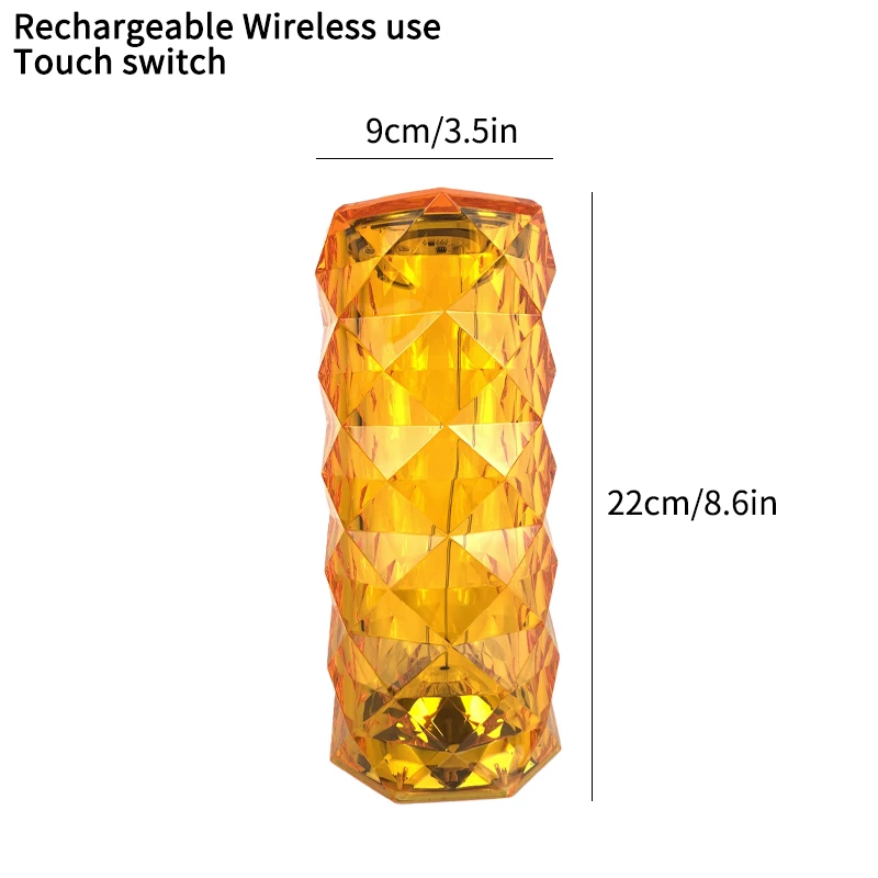 Designer Diamond Table Lamp Modern Led Lamps For Bedroom Decoration Romantic Clear Lampshade Living Room Art Deco Night Lights