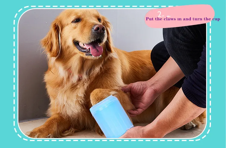 Чистящая чашка для собак и кошек, мягкая пластиковая щетка для мытья лап, аксессуары для домашних животных, собак