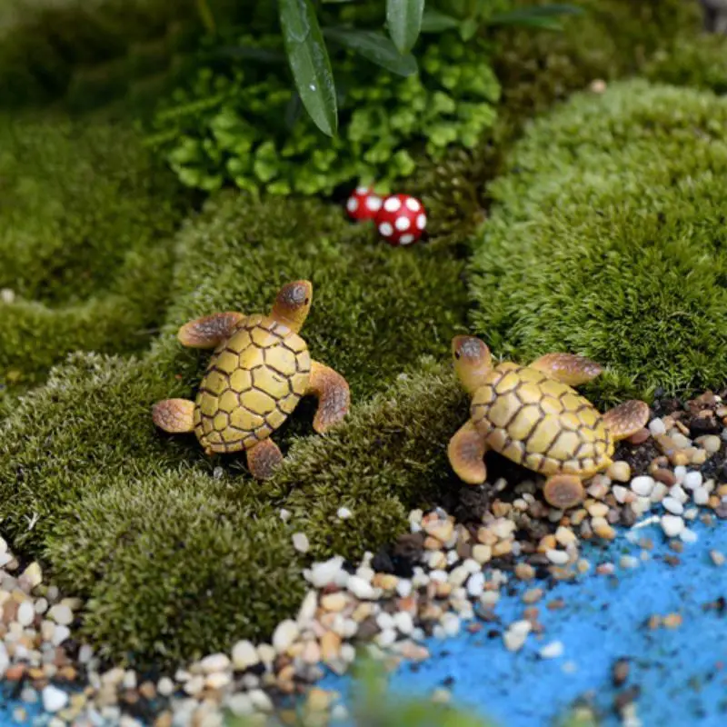 

Micro Realistic Sea Turtle Miniature Statue Mos Landscape Resin Turtle Ornaments Turtle Miniature Model Garden Resin Decoration
