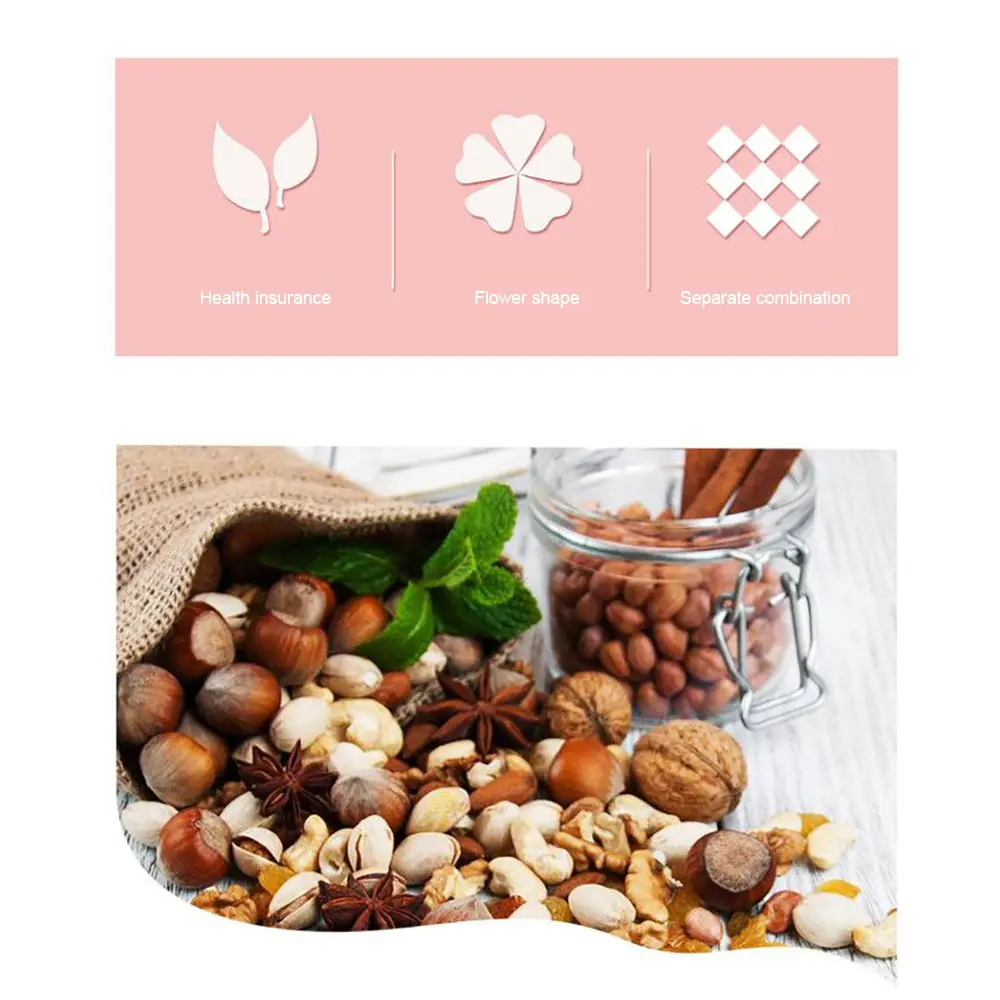 Вращающаяся коробка для фруктов, пластиковая коробка для конфет в форме сакуры, миска для закусок, двухслойная тарелка для хранения сухофруктов, органайзер, коробка