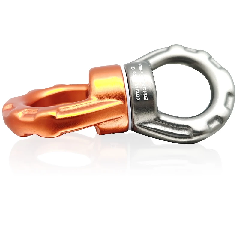 30KN DE SEGURIDAD Dispositivo de rápel rotador cuerda conector giratorio libre mosquetón de escalada de rocas Rappel cuesta abajo subir equipamiento|Accesorios de escalada| -