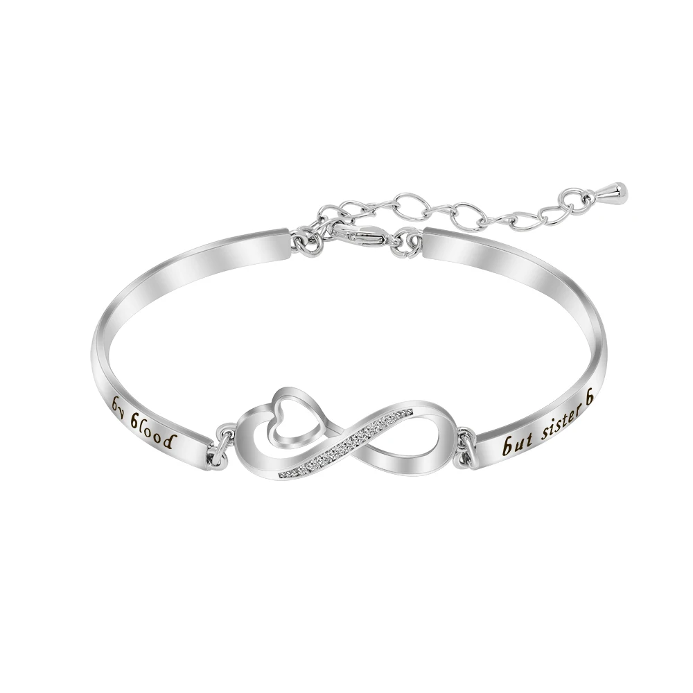 Friendship Bracelet Not Sister by Blood But Sister by Heart Jewelry