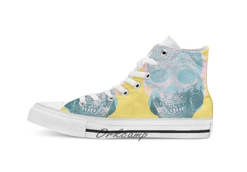 

Skull IV Custom Casual High Top lace-up Canvas shoes sneakers Drop shipping