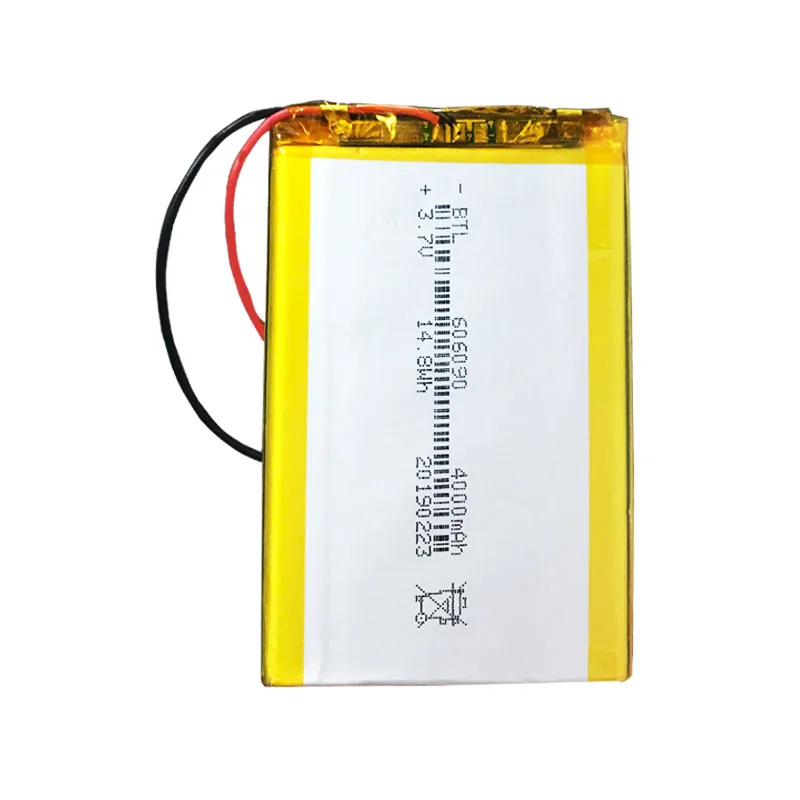 3,7 v 4000mAh 606090 перезаряжаемая Lipo батарея для gps MP4 камеры power Bank планшет электрические игрушки PAD DVD литий-полимерная батарея