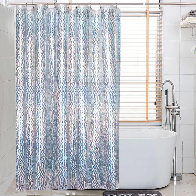 EVA 3D Water Cube Shower Curtain with B Aoohome 36x72 Inch Shower Curtain Liner 