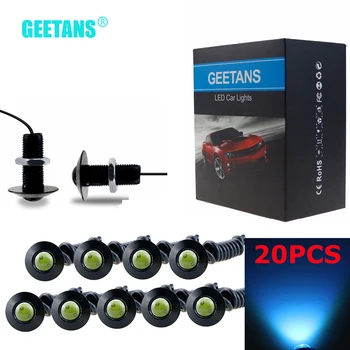 

GEETANS 20pcs Auto LED DRL Daytime Running Lights waterproof Eagle Eye Car Light Source 100% Ultra Thin 2.3CM 12V For All Car CJ