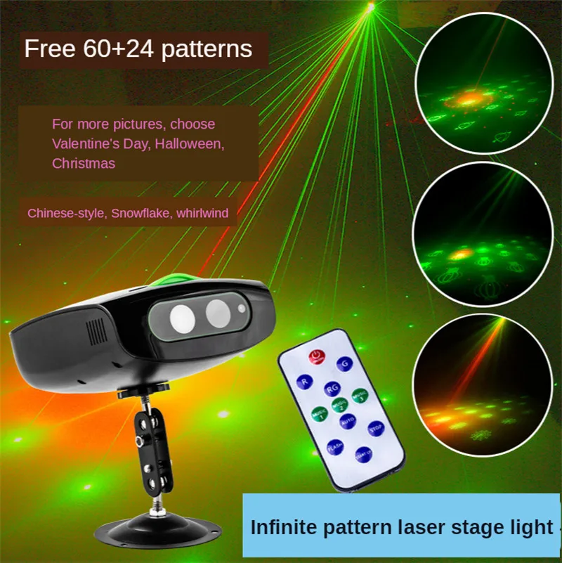 

Christmas Projector Atmosphere Lamp Disco Lights for Home Led Dmx Stage Light Effect Party Dj Voice Control KTV Wedding Light