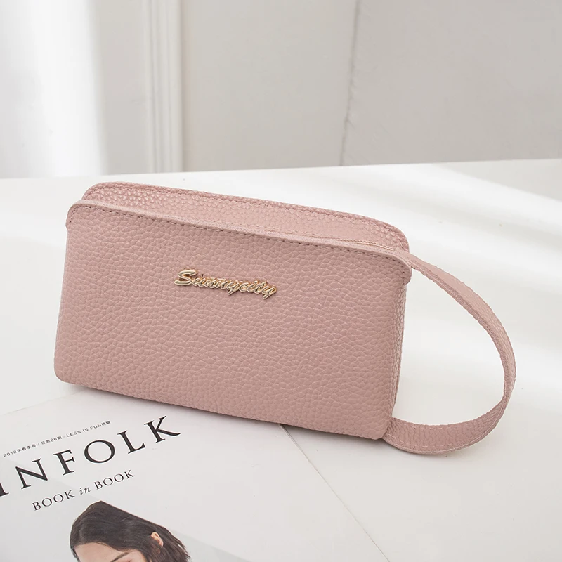Pink LILEN Простой Супер Мини Женский кошелек качество PU модный клатч - Цвет: Pink
