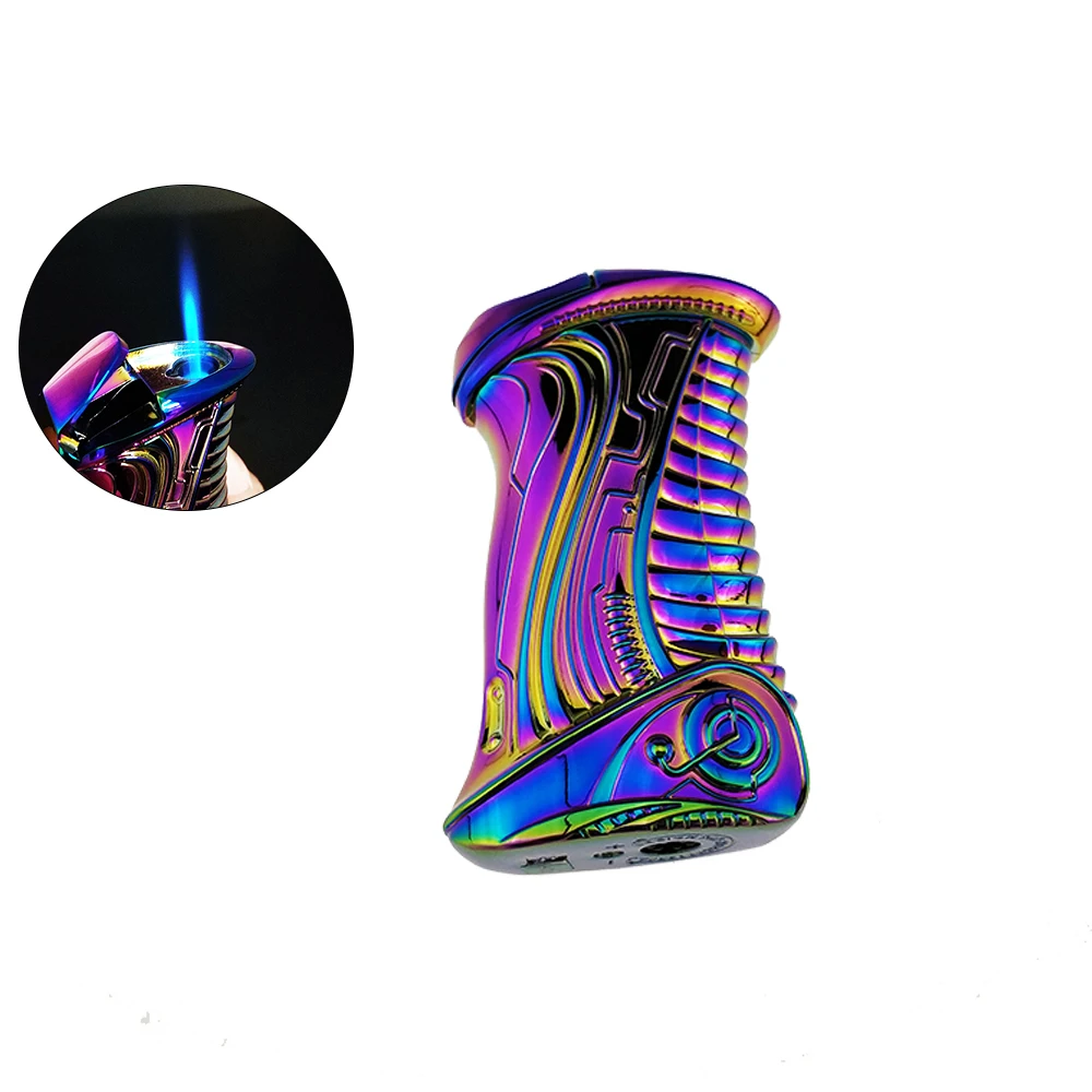 

Colorful Cigar Lighter Butane Torch Lighter Singel jet flame Adjustable for gift (Butane Not Included)