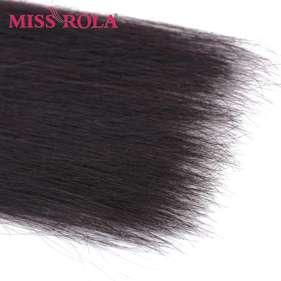 Miss Rola волосы перуанские прямые 100% человеческие 4*4 Кружева Закрытие 10 20 дюймов 1 шт.