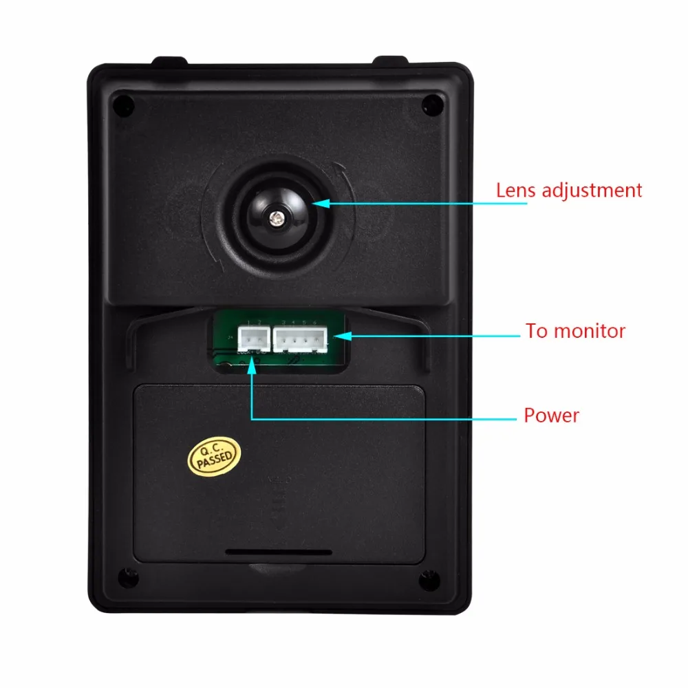 7 inch TFT LCD Video Door Phone Visual Video Intercom Speakerphone Intercom System +2 Monitor +1 Waterproof Outdoor IR Camera
