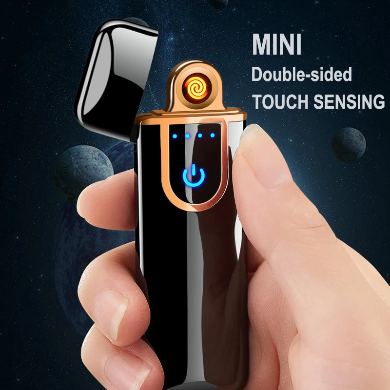Двусторонняя USB Зажигалка Ветрозащитная Электронная зажигалка для зарядки сигар сенсорные индукционные электронные зажигалки на заказ Пл... Двусторонняя USB Зажигалка Ветрозащитная Электронная зажигалка для зарядки сигар сенсорные индукционные электронные зажигалки на заказ Пл...