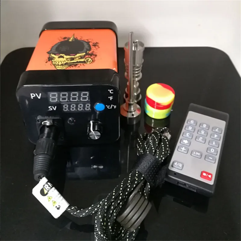 Медицинский Pro E-Nail комплект Электрический Dab Enail с пультом дистанционного управления 10 мм 16 мм 20 мм Тепловая катушка Гибридный Ti гвоздь для стеклянных бонгов