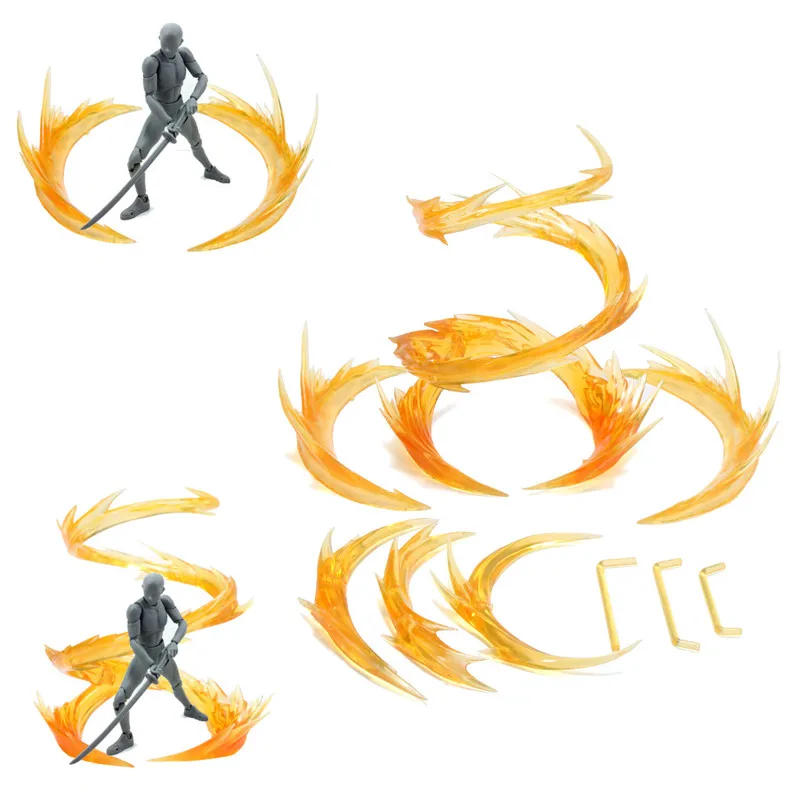 

Star Soul Effect Wind Burning Flame Yellow Action Figure For Tamashii Figma Saint Seiya Kamen Rider