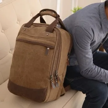 

Academic Style Backpack Men's Canvas Backpack Student Bag Computer Bag Leisure Travel