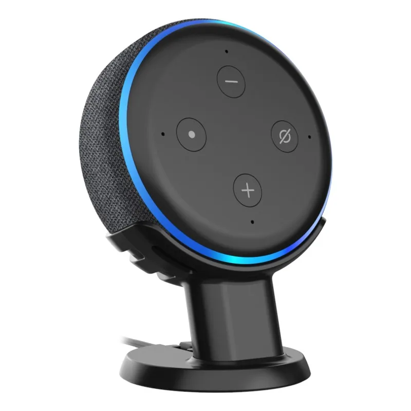 BLACK Для Amazon Alexa Echo Dot 3rd поколения держатель подставка чехол, подставка, работает с Amazon Echo Dot 3 Помощник стенд - Цвет: BLACK