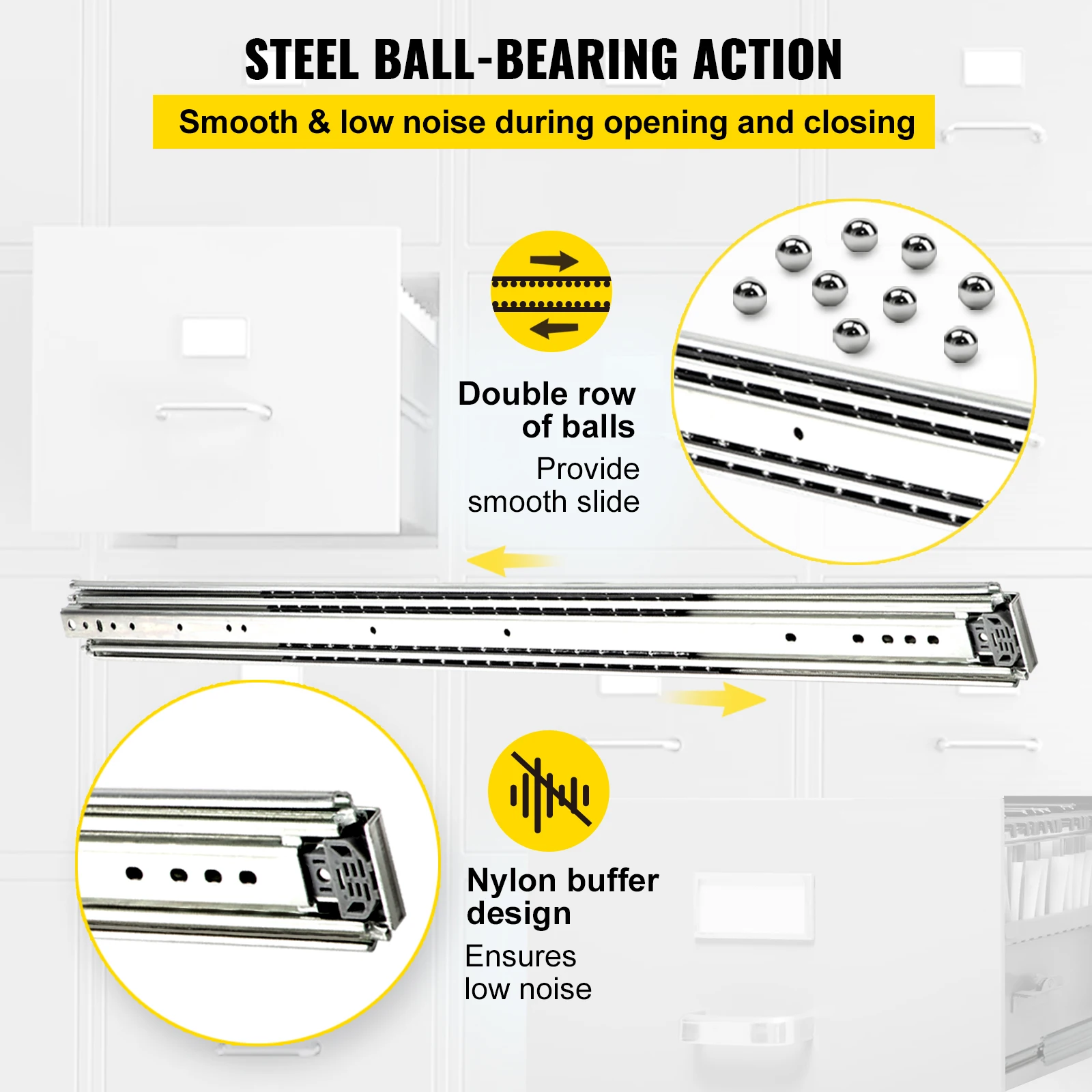 Heavy Duty Drawer Slide Rail for Smooth Operation