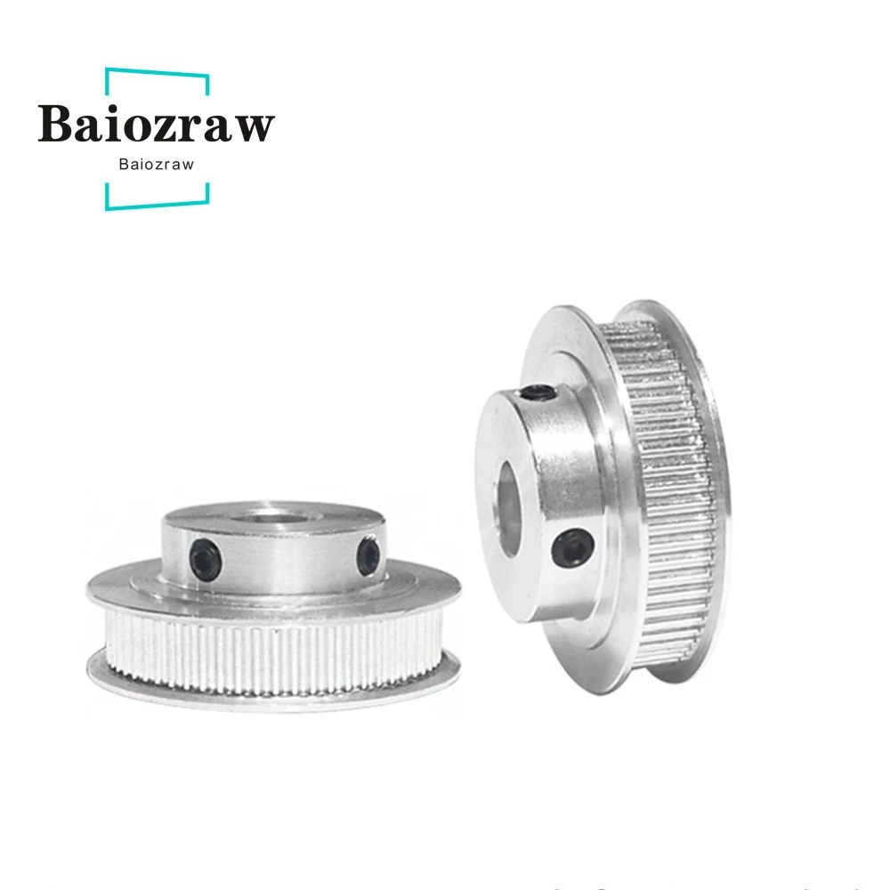 3D Printe Pulley  Aluminum Timing Pulley 2GT 60Teeth Bore 5/6/6.35/8/10/12/14/15mm Fit for 2GT Belt Width 6/10/9/15mm GT2 60T