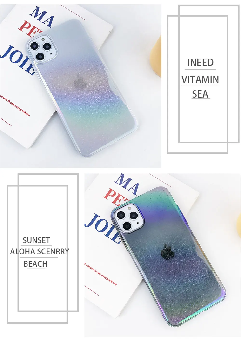 Lovebay градиентные цвета радуги чехол для телефона для iPhone 7 8 6 6s Plus 11 Pro X XR XS Max 7 Капля воды прозрачный твердый пластиковый чехол на заднюю панель