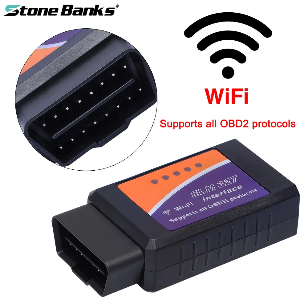 ELM 327 V1.5 OBD2 Wifi elm327 PIC18F25K80 чип Авто диагностический инструмент OBD2 сканер автомобиля Easydiag код ридер для Android/IOS/окна - Цвет: WiFi