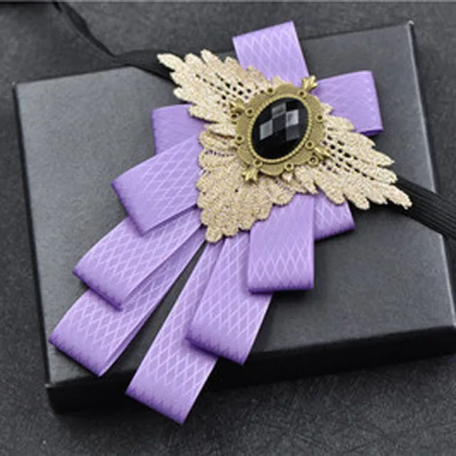 British New Fashion Men's Wedding Performance Groom Wedding-Party Flower Collar Bow Tie Pocket Towel Square Set Men Accessories Purple 1