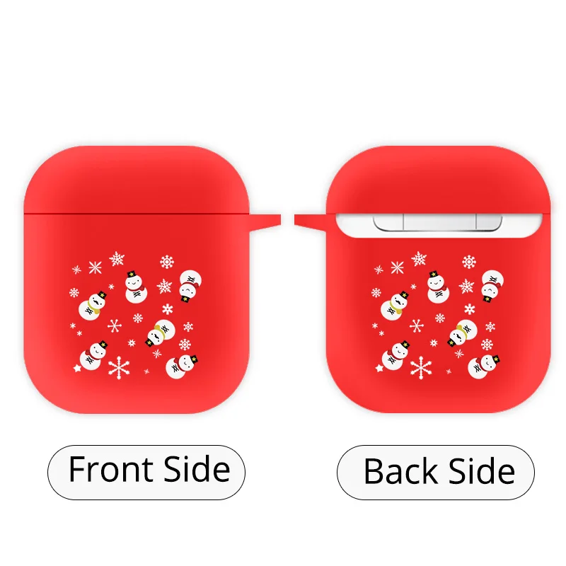 EJTRED011 Чехол для AirPods милый Рождественский медведь защитный чехол Bluetooth беспроводные кожухи головных телефонов для Air pods 2 аксессуары зарядная коробка - Цвет: EJTRED011