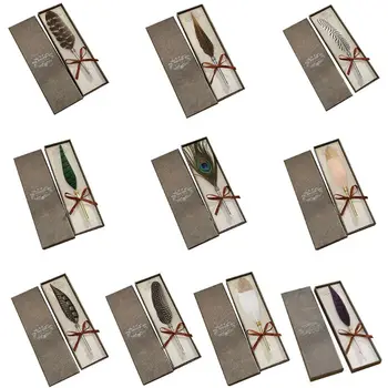 

0.7mm Kawaii Feather Ballpoint Pen Roll Ball Pens Writing School Office Supply