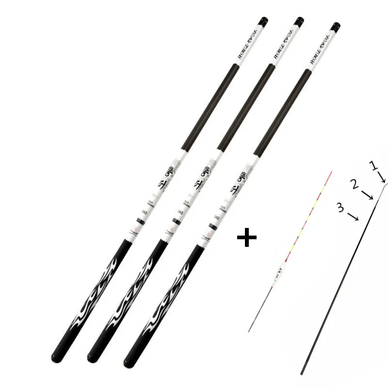 High Quality Carbon Fiber Hand Fishing Pole Telescopic Fishing Rod Super Light Hard 3.6M-10M Stream Rod