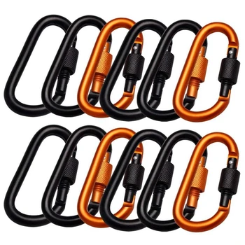 

Carabiner with screw cap, for example, used as a key ring, an aluminum alloy,