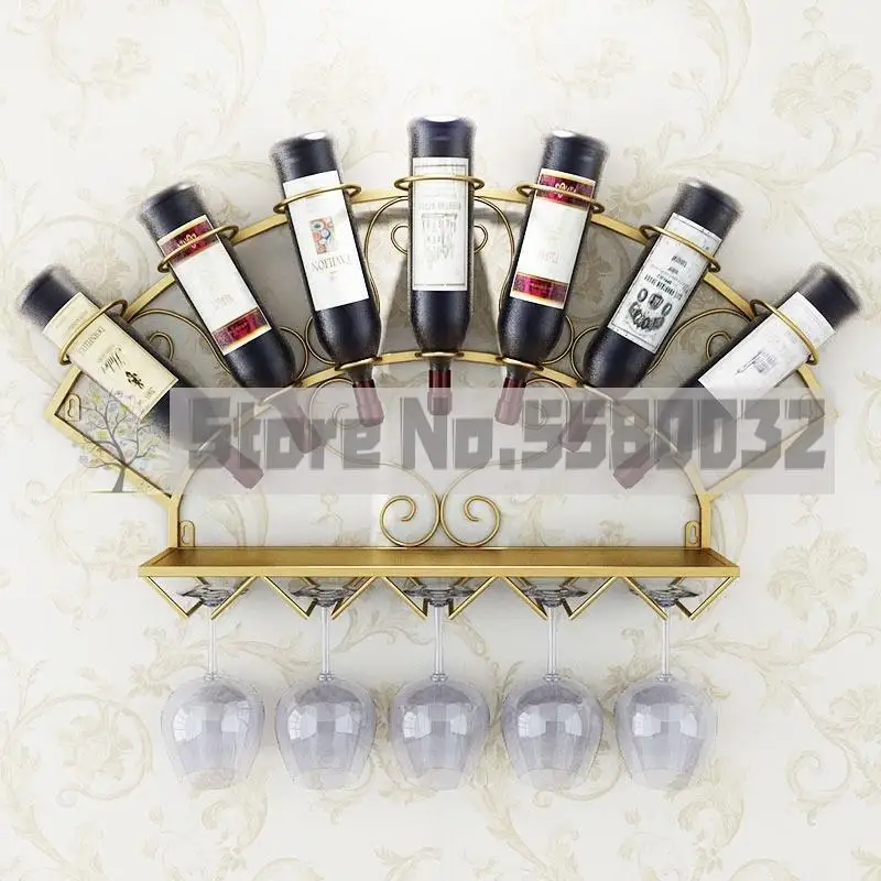Soporte De Botella De Vino De Metal Moderno Organizador Montado En
