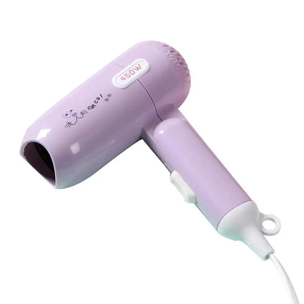 purple Мини маленький мощный портативный складной фен для волос, фен для студенческого общежития, небольшая бытовая техника, электрический фен для волос - Цвет: purple