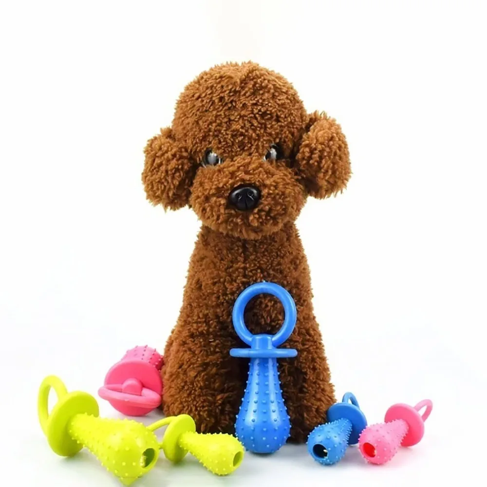 Игрушки для собак жевательная игрушка для домашних животных резиновая молярная игрушка для домашних животных звучащая соска в форме сосков поезд для прорезывания зубов случайный цвет