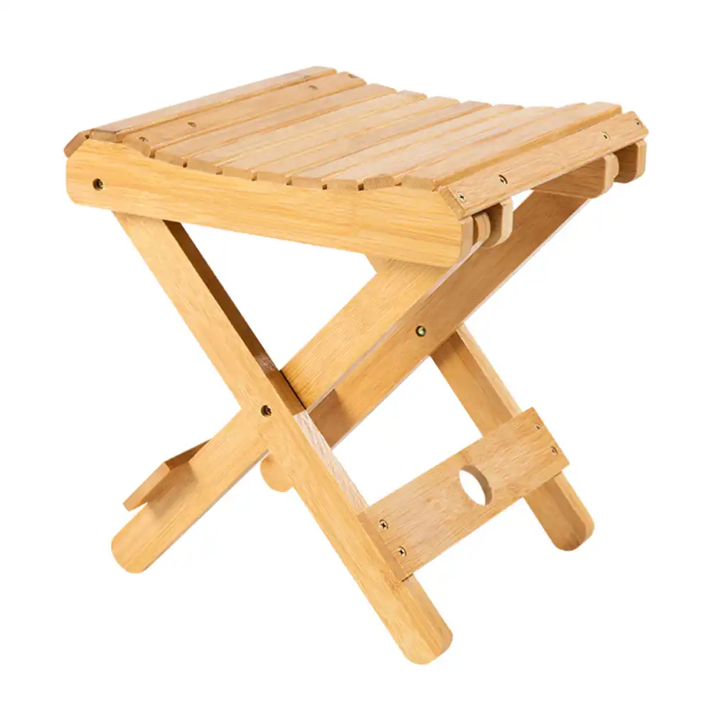 1pc Bamboo Folding Stool Portable Small Stool Multi Purpose Low Stools Chairs Solid Wood Outdoor Fishing Chair Small Household C Fishing Chairs Aliexpress