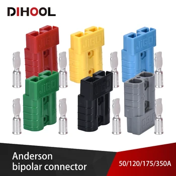 Conectores de alimentación de doble Polo conector rápido tipo ANDERSON, enchufe de batería de coche eléctrico UPS Terminal 50A 120A 175A 350A AC/DC 600V 1