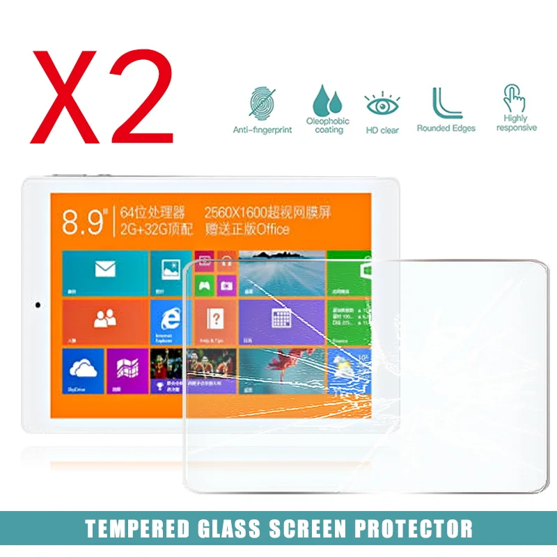 

2Pcs Tablet Tempered Glass Screen Protector Cover for Teclast X90HD Anti-Screen Breakage Tablet Computer Tempered Film