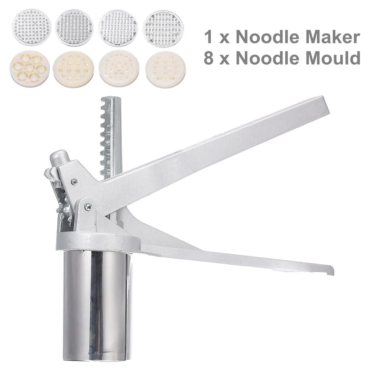  Stainless Steel Manual Noodle Maker Press Pasta Machine Crank Cutter Fruits Juicer Cookware With 8 