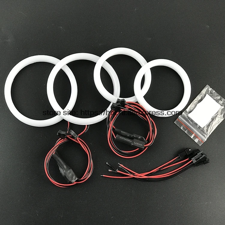 HochiTech Eexcellent молочно-белый Хлопковый чехол SMD angel eyes halo Кольцо Комплект дневного света DRL для Chevrolet Aveo 2011-14