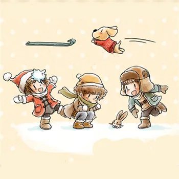 

Transparent Clear Stamps Diy Cartoon Girl and boy