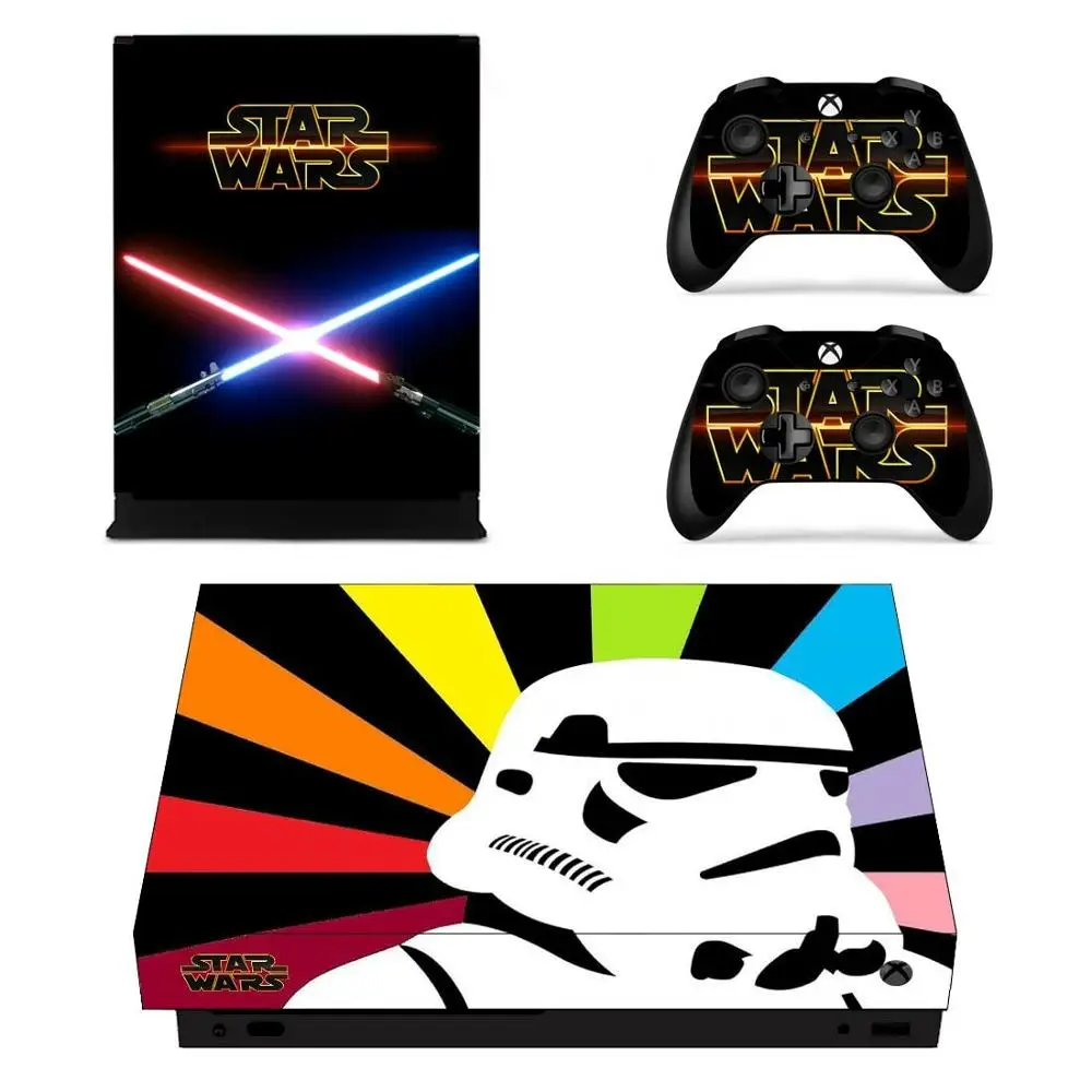 Наклейка s Star Wars для Xbox One X виниловая кожа Наклейки Обложка Pegatinas для Xbox one X консоль пульт дистанционного управления скины - Цвет: YSX1X0704