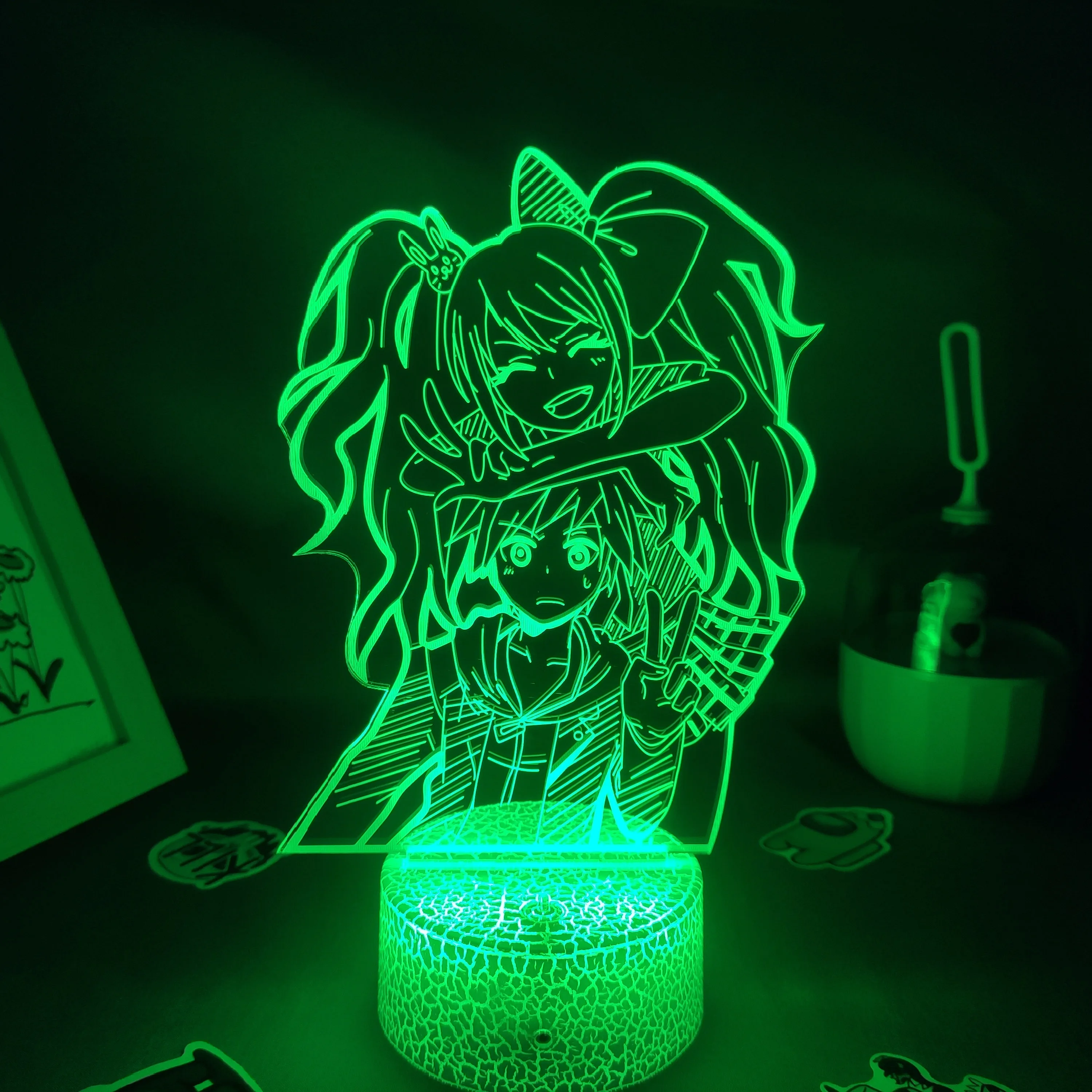 Danganronpa-3D Led �ִϸ��̼� �ǱԾ� ���� ����ø� �߰� ����, ģ���� ���� ����ִ� ���� RGB ���� ��� ���� ħ�� ħ�� �� ���̺� ���