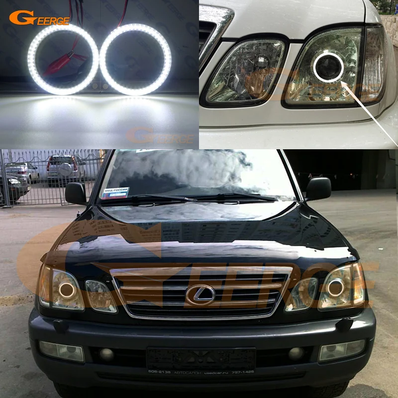 Для Lexus LX470 LX 470 J100 1998 2007 отличный ультра яркий SMD СВЕТОДИОДНЫЙ ангельские глазки