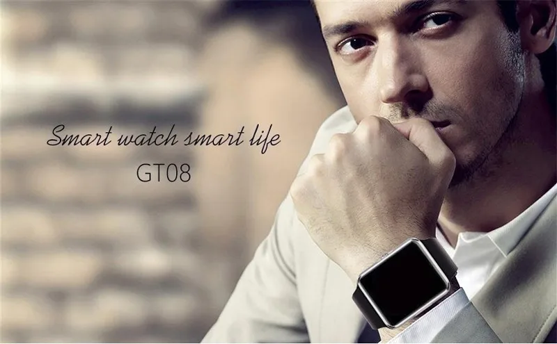 Смарт-часы GT08 с поддержкой sim-карты TF, bluetooth-подключение, Android, сотовый телефон, сплав, часы, синхронизация, умные часы pk a1 dz09 i5 Q18 V8