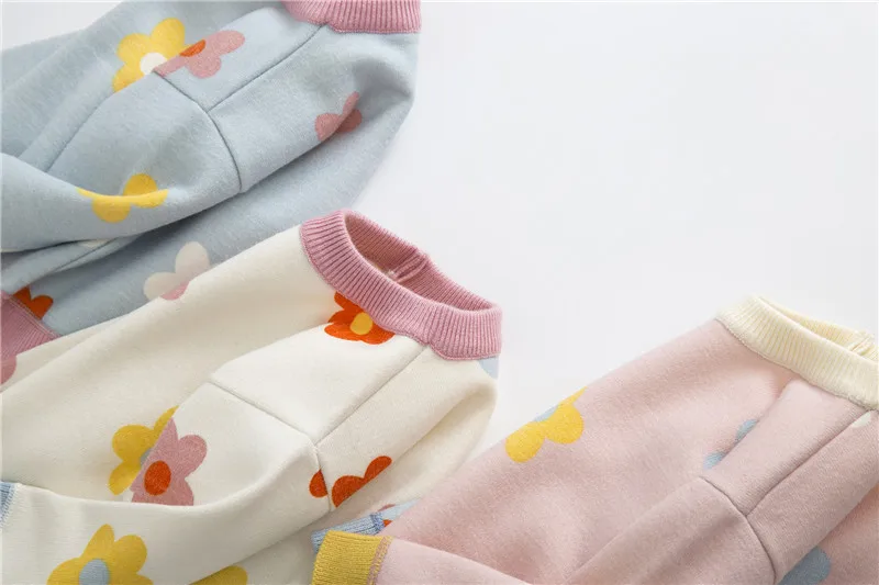 New baby sweater children's print girl boy clothes cute toddler girl clothes suit pullover 1234 baby sweater warm top children's