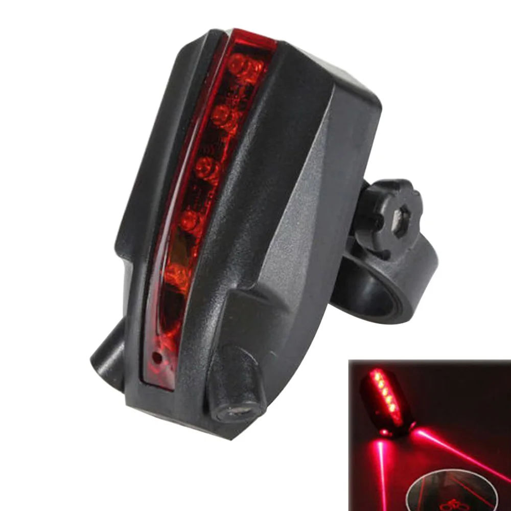 Bike Tail Light Bicycle Rear Cycling Projector Safety Warning Lamp Back Flashlight for Mountain (Black) | Спорт и развлечения