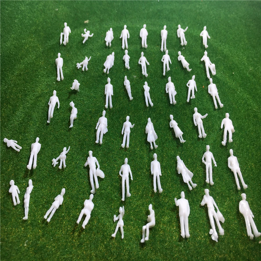 diy barbie house 300pcs 1:100/150/200 Mixed Miniature White Architectural Model Human Scale HO Resin Plastic Peoples diy house kits