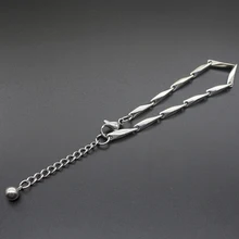 Браслет из нержавеющей стали с серебряными бусинами, Мужская модная цепочка на руку, браслеты с подвесками, подарок для мужчин, аксессуары для женщин, панк, хип-хоп