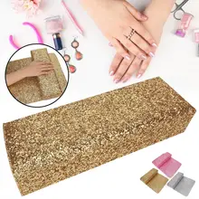Коврик для маникюра блестящие пайетки дизайн ногтей Настольный коврик подушка держатель для рук опора для рук Маникюрный Инструмент Маникюрный Стол