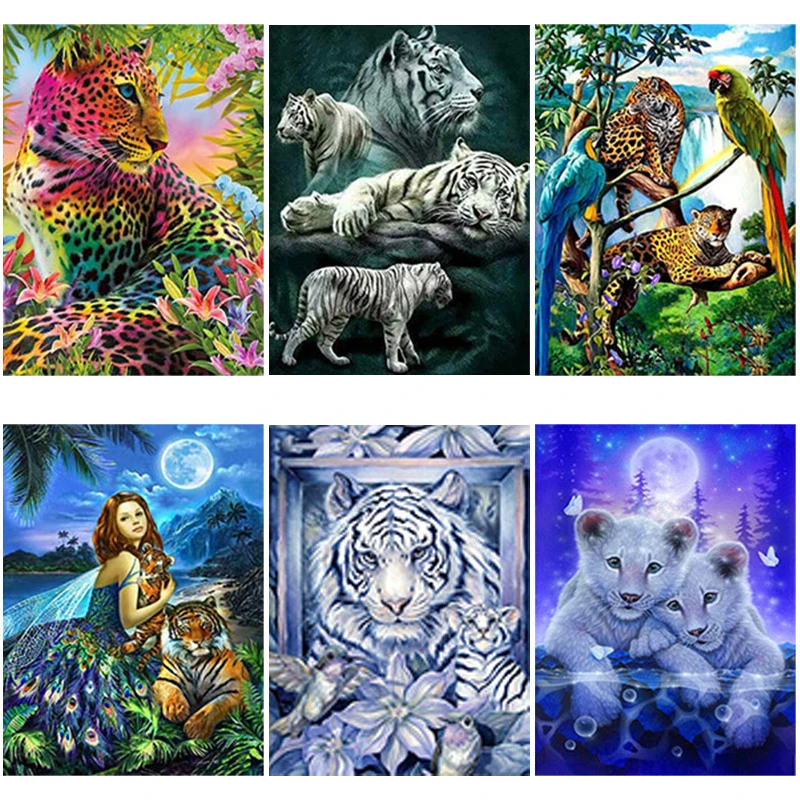 5D DIY Full Drill Square Diamond Painting Animal Cross Stitch Embroidery Gift 