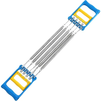 

Chest Arm Expander,5 Spring Chest Expander Portable Workout Equipment Spring Resistance Exercise Kit for Home