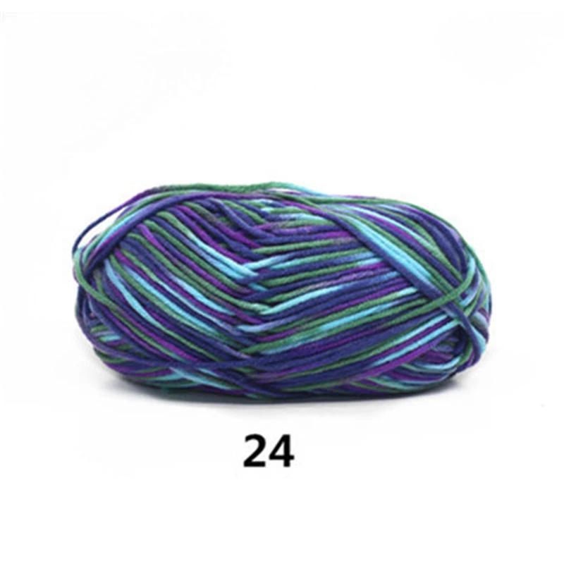 A24 12pcs 12 шт. необычная пряжа смешанных цветов, меланжевые нити, хлопок, смешанная пряжа, красивый свитер для ручного вязания - Цвет: A24 12pcs